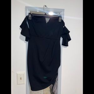 Black off the shoulder dress